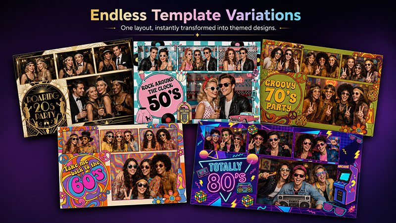 Multiple themed template variations from one layout